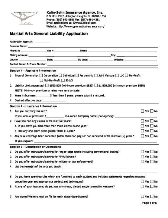 2015MartialArtsGLAppKS Gymnastics Insurance